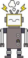 leuke tekenfilmrobot vector