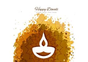 Happy Diwali Met Diya Op Grunge Achtergrond vector