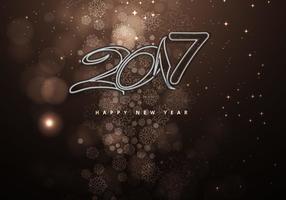 Nieuwjaar 2016 Op Bruine Decoratieve Achtergrond vector
