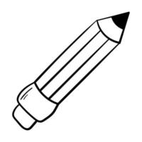 tekening sticker pen, potlood voor schrijven vector