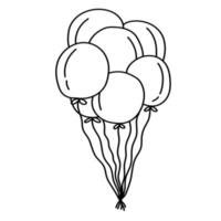 tekening sticker met tekenfilm ballon vector