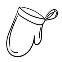 tekening sticker heet pot houder vector