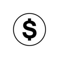dollar, Amerikaanse Dollar valuta icoon symbool. vector illustratie