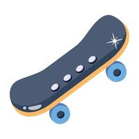 een handig vlak icoon van skateboard vector