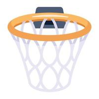 een basketbal hoepel vlak icoon downloaden vector