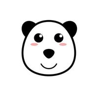 schattig baby panda. baby panda gezicht. logo van baby panda. vector