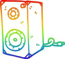 regenboog helling lijn tekening tekenfilm spreker doos vector