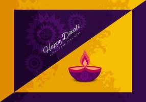 Illustratie Van Gelukkige Diwali Met Olie Lamp vector