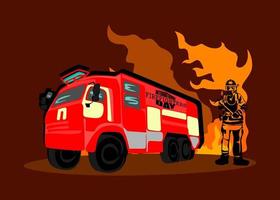 Internationale brandweerlieden dag concept ontwerp. brandweerman silhouet vector illustratie, net zo een banier, poster of sjabloon voor Internationale brandweerlieden dag met belettering, brand en vlammen.