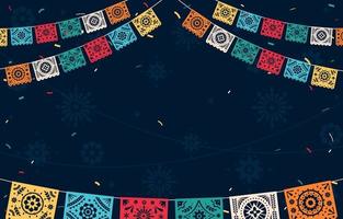 papel picado achtergrond vector