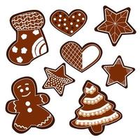 Kerstmis koekje set. vector illustratie voor Kerstmis vakantie.