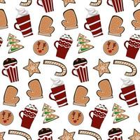 Kerstmis patroon met koekjes. naadloos textuur. vector. vector