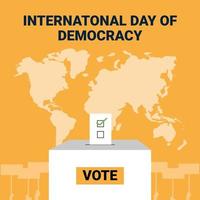 vlak ontwerp Internationale dag van democratie achtergrond met stemmen vector