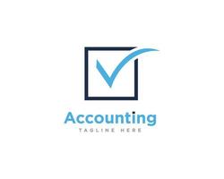 accounting controleren logo ontwerp vector