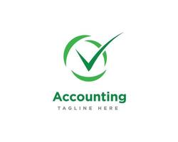 accounting controleren logo ontwerp vector