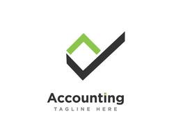 accounting controleren logo ontwerp vector