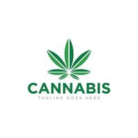 hennep of marihuana logo ontwerp vector