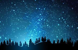 mooi sterrenhemel nacht vector