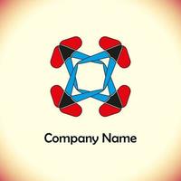 bedrijf logo met abstract vorm vector