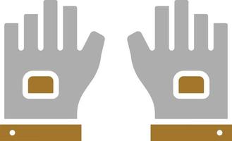 vingerloze handschoenen pictogramstijl vector
