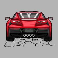 terug visie auto vector illustratie voor conceptuele ontwerp