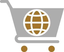pictogramstijl wereldwijd winkelen vector