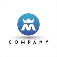 koning media logo. m brief logo vector