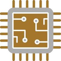 processor pictogramstijl vector