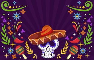 dia de los muertos achtergrond vector