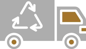 pictogramstijl recyclingvrachtwagen vector