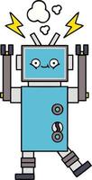 leuke cartoon dansende robot vector