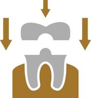 tandheelkundige vulling pictogramstijl vector