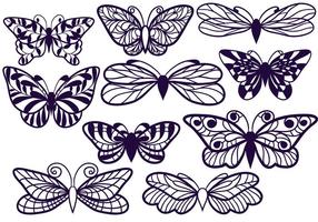 Gratis uitsnijding vlinders vector