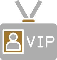 VIP-pas pictogramstijl vector