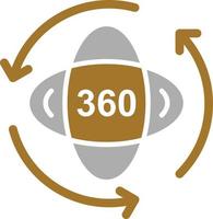 360 graden pictogramstijl vector