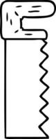lijn tekening tekening van een metaal zag vector