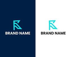 brief m en r modern logo ontwerp sjabloon vector