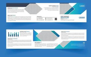 landschap drievoud bedrijf brochure ontwerp sjabloon vector