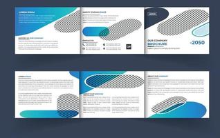 landschap drievoud bedrijf brochure ontwerp sjabloon vector