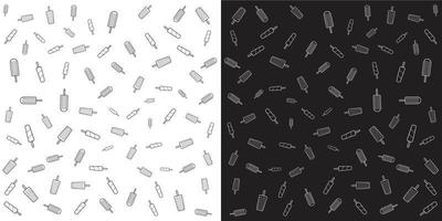 ijs room patroon geïsoleerd Aan zwart en wit. vector illustratie
