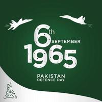 jij bent e difa Pakistan. Engels vertaling pakistaanverdediging dag. 1965 met vechter jets. vector illustratie.