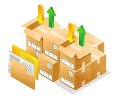 pakket gegevens voor levering van goederen vector