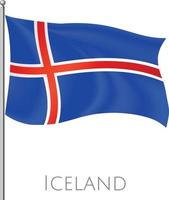 abstract IJsland vlieg vlag met vector achtergrond ontwerp