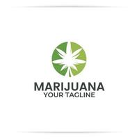 logo ontwerp marihuana abstract vector
