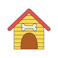 vector illustratie van hond huis Aan wit achtergrond.