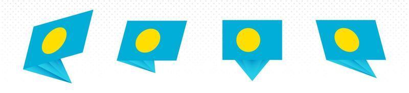 vlag van Palau in modern abstract ontwerp, vlag set. vector