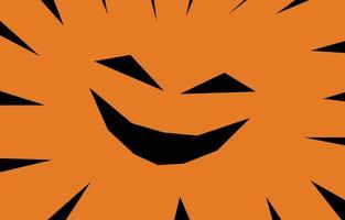 eng grijnzend geest achtergrond Aan oranje achtergrond, halloween behang concept, kaart vector illustratie.