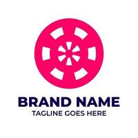 logo is de merk identiteit van een bedrijf, deze logo met richtlijn stijl gids vector