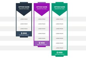 Gratis Pricing Tabel Vector