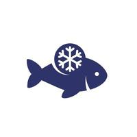 bevroren vis icoon Aan wit vector